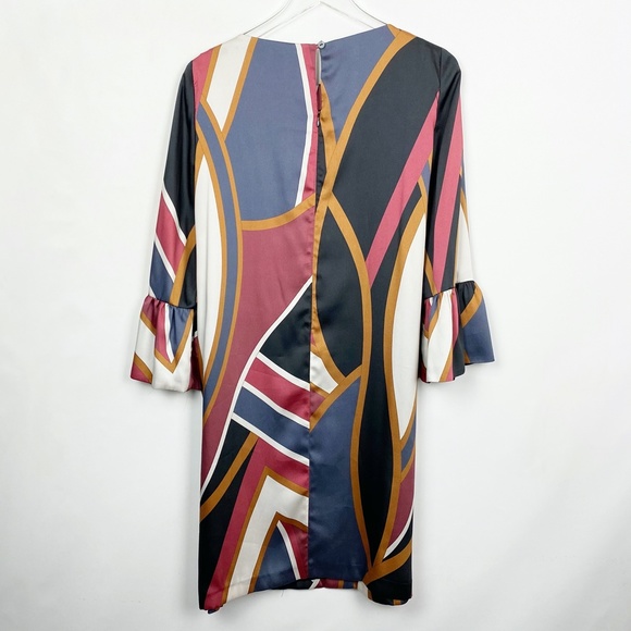 El Corte Ingles Ruffle Sleeve Flowing Dress Printe - Picture 11 of 16